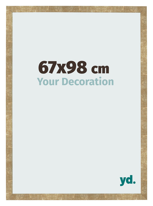 Cadre Photo 67x98cm Or Antique MDF Bologna De Face Mesure | Yourdecoration.fr