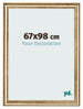 Cadre Photo 67x98cm Or Antique MDF Lazio De Face Mesure | Yourdecoration.fr