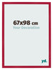 Cadre Photo 67x98cm Rouge MDF Bologna De Face Mesure | Yourdecoration.fr
