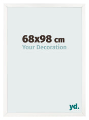 Cadre Photo 68x98 cm Blanc Brillant MDF Bologna De Face Mesure | Yourdecoration.fr