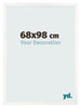 Cadre Photo 68x98 cm Blanc Brillant MDF Bologna De Face Mesure | Yourdecoration.fr
