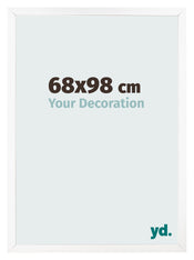 Cadre Photo 68x98 cm Blanc Mat MDF Bologna De Face Mesure | Yourdecoration.fr