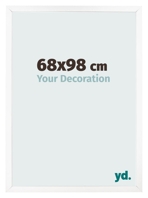Cadre Photo 68x98 cm Blanc Mat MDF Bologna De Face Mesure | Yourdecoration.fr