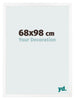 Cadre Photo 68x98 cm Blanc Mat MDF Bologna De Face Mesure | Yourdecoration.fr