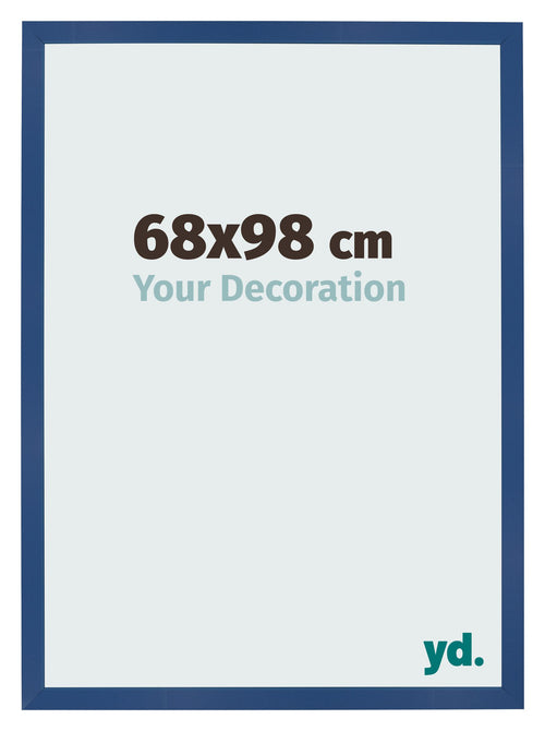 Cadre Photo 68x98 cm Bleu Fonce MDF Bologna De Face Mesure | Yourdecoration.fr