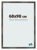 Cadre Photo 68x98 cm Metal Oxyde MDF Bologna De Face Mesure | Yourdecoration.fr