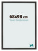 Cadre Photo 68x98 cm Noir Mat MDF Bologna De Face Mesure | Yourdecoration.fr