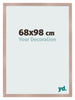 Cadre Photo 68x98 cm Rose Ancien MDF Bologna De Face Mesure | Yourdecoration.fr