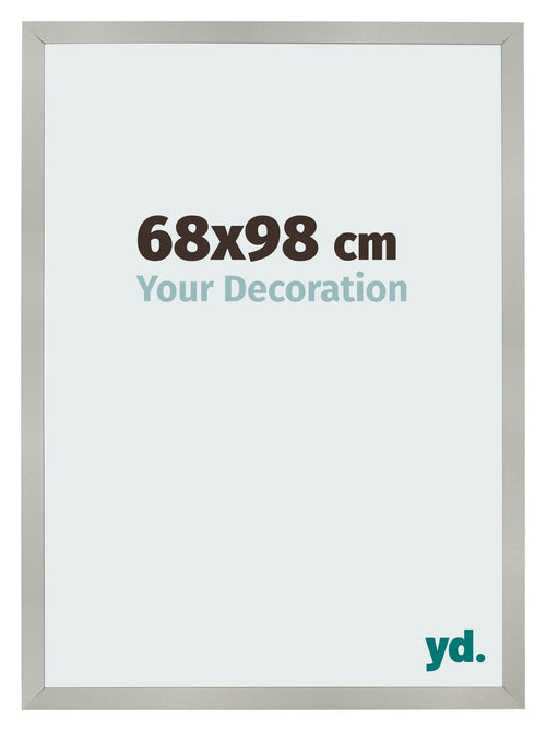 Cadre Photo 68x98cm Argent Mat MDF Bologna De Face Mesure | Yourdecoration.fr