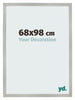 Cadre Photo 68x98cm Argent Mat MDF Bologna De Face Mesure | Yourdecoration.fr