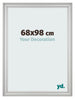 Cadre Photo 68x98cm Argent Mat MDF Lazio De Face Mesure | Yourdecoration.fr