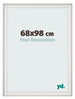 Cadre Photo 68x98cm Blanc Patine MDF Lazio De Face Mesure | Yourdecoration.fr