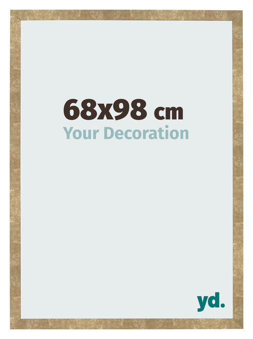 Cadre Photo 68x98cm Or Antique MDF Bologna De Face Mesure | Yourdecoration.fr