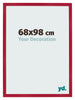 Cadre Photo 68x98cm Rouge MDF Bologna De Face Mesure | Yourdecoration.fr