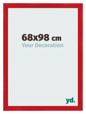 Cadre Photo 68x98cm Rouge MDF Pisa De Face Mesure | Yourdecoration.fr