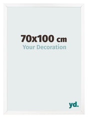 Cadre Photo 70x100 cm Blanc Mat MDF Bologna De Face Mesure | Yourdecoration.fr
