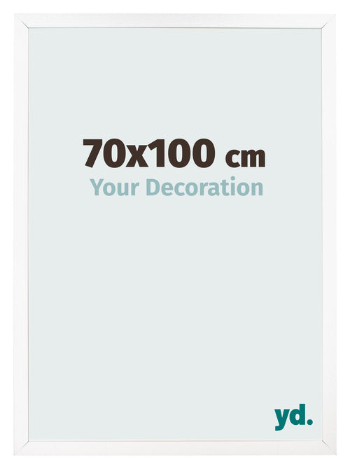 Cadre Photo 70x100 cm Blanc Mat MDF Bologna De Face Mesure | Yourdecoration.fr