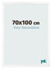Cadre Photo 70x100 cm Blanc Mat MDF Bologna De Face Mesure | Yourdecoration.fr