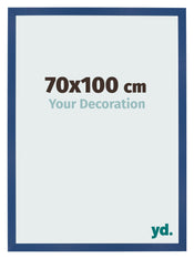 Cadre Photo 70x100 cm Bleu Fonce MDF Bologna De Face Mesure | Yourdecoration.fr