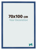 Cadre Photo 70x100 cm Bleu Fonce MDF Bologna De Face Mesure | Yourdecoration.fr