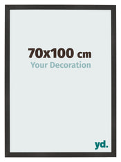 Cadre Photo 70x100 cm Noir Mat MDF Bologna De Face Mesure | Yourdecoration.fr