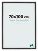 Cadre Photo 70x100 cm Noir Mat MDF Bologna De Face Mesure | Yourdecoration.fr