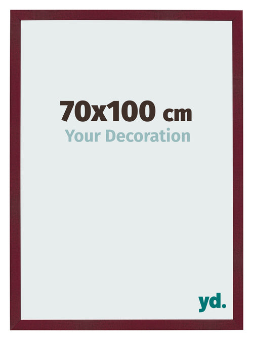 Cadre Photo 70x100 cm Vin Rouge Patine MDF Bologna De Face Mesure | Yourdecoration.fr