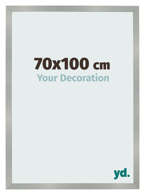 Cadre Photo 70x100cm Aluminium Brossé MDF Bologna De Face Mesure | Yourdecoration.fr