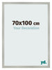 Cadre Photo 70x100cm Argent Mat MDF Bologna De Face Mesure | Yourdecoration.fr