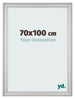 Cadre Photo 70x100cm Argent Mat MDF Lazio De Face Mesure | Yourdecoration.fr