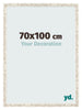 Cadre Photo 70x100cm Blanc Vintage MDF Bologna De Face Mesure | Yourdecoration.fr