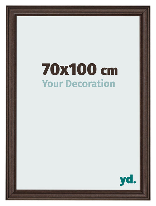 Cadre Photo 70x100cm Chene Fonce MDF Lazio De Face Mesure | Yourdecoration.fr