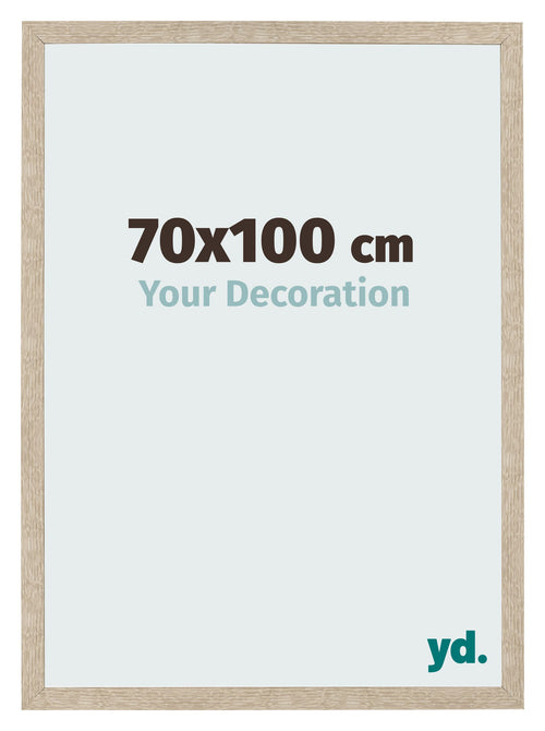 Cadre Photo 70x100cm Chêne Sonoma MDF Bologna De Face Mesure | Yourdecoration.fr