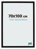 Cadre Photo 70x100cm Noir Brillant MDF Bologna De Face Mesure | Yourdecoration.fr