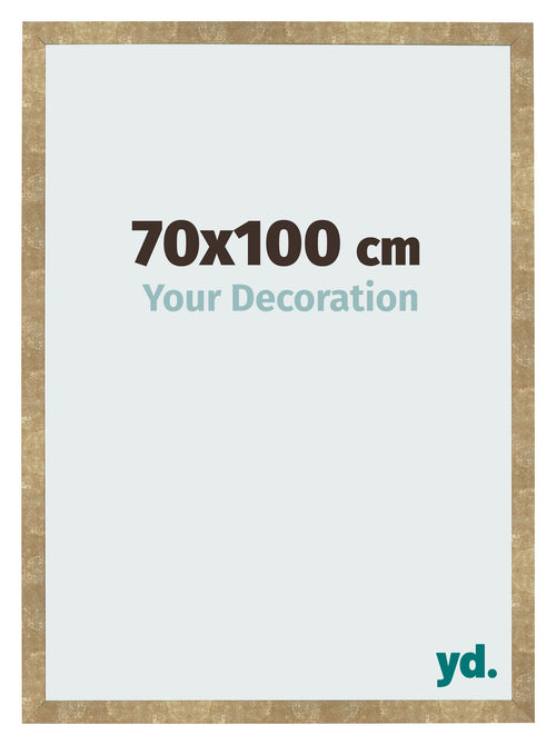 Cadre Photo 70x100cm Or Antique MDF Bologna De Face Mesure | Yourdecoration.fr