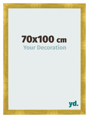 Cadre Photo 70x100cm Or Vintage MDF Pisa De Face Mesure | Yourdecoration.fr