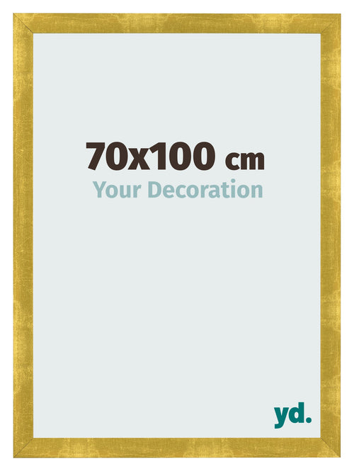 Cadre Photo 70x100cm Or Vintage MDF Pisa De Face Mesure | Yourdecoration.fr