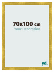 Cadre Photo 70x100cm Or Vintage MDF Pisa De Face Mesure | Yourdecoration.fr