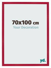 Cadre Photo 70x100cm Rouge MDF Bologna De Face Mesure | Yourdecoration.fr