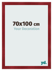 Cadre Photo 70x100cm Vin Rouge Patine MDF Pisa De Face Mesure | Yourdecoration.fr