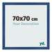Cadre Photo 70x70 cm Bleu Fonce MDF Bologna De Face Mesure | Yourdecoration.fr