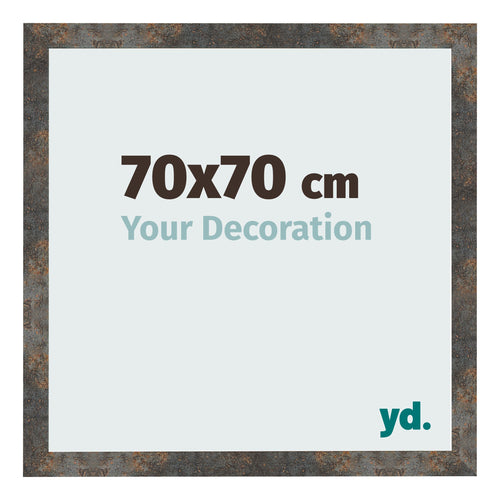 Cadre Photo 70x70 cm Metal Oxyde MDF Bologna De Face Mesure | Yourdecoration.fr