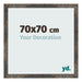 Cadre Photo 70x70 cm Metal Oxyde MDF Bologna De Face Mesure | Yourdecoration.fr