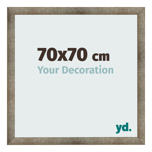 Cadre Photo 70x70 cm Metal Vintage MDF Bologna De Face Mesure | Yourdecoration.fr