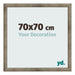 Cadre Photo 70x70 cm Metal Vintage MDF Bologna De Face Mesure | Yourdecoration.fr