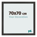 Cadre Photo 70x70 cm Noir Mat MDF Bologna De Face Mesure | Yourdecoration.fr