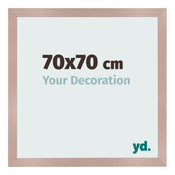Cadre Photo 70x70 cm Rose Ancien MDF Bologna De Face Mesure | Yourdecoration.fr