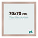 Cadre Photo 70x70 cm Rose Ancien MDF Bologna De Face Mesure | Yourdecoration.fr