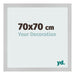 Cadre Photo 70x70cm Acier Inoxydable MDF Bologna De Face Mesure | Yourdecoration.fr