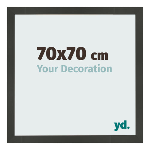 Cadre Photo 70x70cm Anthracite MDF Bologna De Face Mesure | Yourdecoration.fr